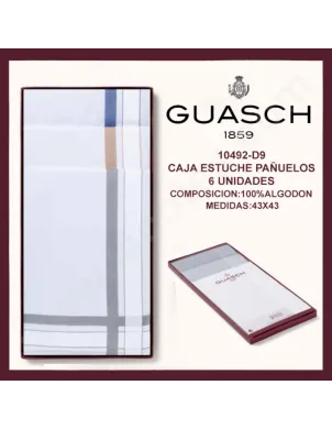 Caja 6 Pañuelos Cro Crystal Blanco Raya